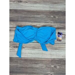 Women Forever21 Swimwear Top Bathing Suit Bikini Top Blue XL Swimsuit Sun Summer